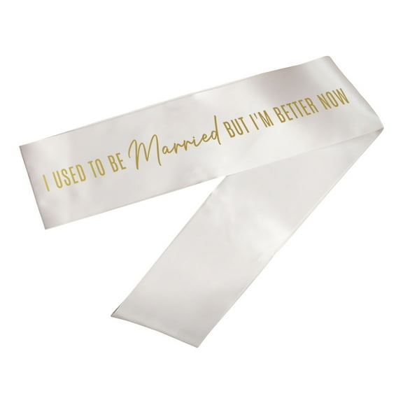 Koyal Wholesale Funny Divorce Party Sashes, Married