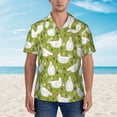 thumbnail image 4 of Lsque Lovely Chickens pattern Hawaiian Shirt for Men, Unisex Summer Beach Casual Short Sleeve Button Down Shirts-X-Large, 4 of 9