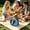 Blue, variant on Insulated Drink Carrier Tote Bag With Handles Reusable Beverage Caddy Portable Drink Carrier For Travel Picnic Daily Use(Blue-22.3X20.3X20.3Cm)