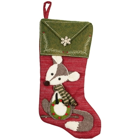 Holiday Time Fox With Envelope Stocking Holiday Time Fox With Envelope Stocking