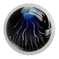 thumbnail image 1 of 4 Pcs Jellyfish Knobs for Kitchen Cabinet Cupboard Dresser Bookcase Drawer Pulls Handles Round Home Decor, 1 of 5