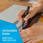 Slice Pen Cutter with Retractable Ceramic Safety Blade, 3-Position Manual Slider