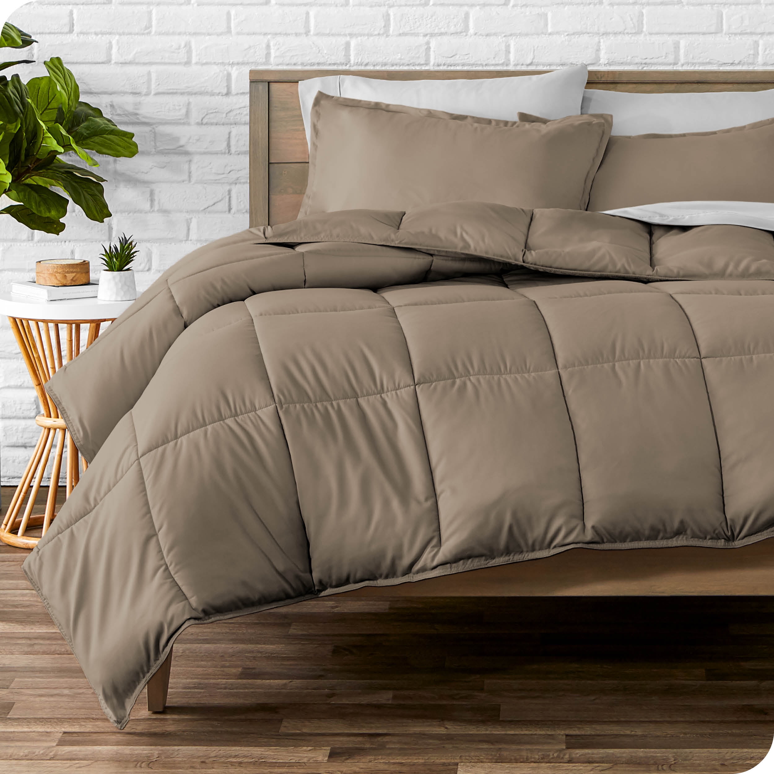 beige down comforters