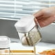 thumbnail image 5 of Frascos de especias de vidrio, juego de 12 recipientes pequeños para especias con tapas herméticas, tamaño compacto para almacenamiento en la encimera, a prueba de fugas y aptos para, 5 of 8