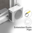 thumbnail image 3 of Masteelf 2pcs Air Conditioning Exhaust Drain Hose Replacement Flexible Tubing, 3 of 8