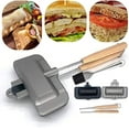 thumbnail image 2 of Sandwich Maker, Breakfast Sandwich Maker, Hot Dog Toaster, Grilled Cheese Maker Nonstick Sandwich Maker Flip Grill Pan for Breakfast Pancakes, Toast, Omelets, Outdoor, Camping, 2 of 7