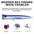Trolling Wooden GT Popper Trolling Saltwater Big Game Topwater Lures 22 ...