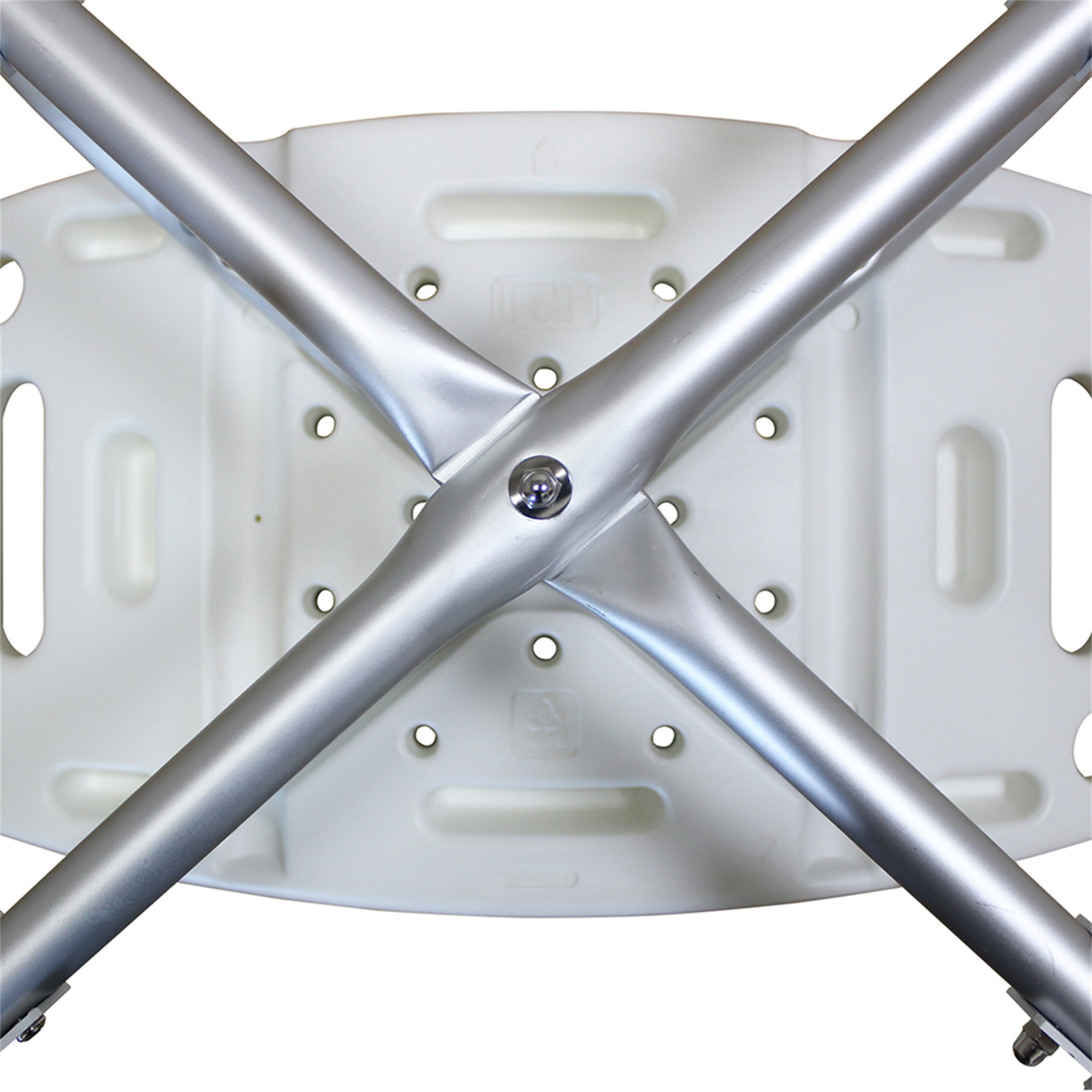 Kepooman 19" Shower Chair Bath Bench, Adjustable Shower Stools for Seniors, Elderly, Disabled, Shower Bench Seat Without Back, White