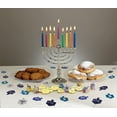thumbnail image 6 of Rite Lite BD-13178 2.5 in. Chanukah Tablescatters Chopboard Foiled Dreidels, Blue - 20 Piece, 6 of 6