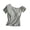 Gray, variant on Women's Cotton Pajama Top Short Sleeve Round Neck Night T-shirt Built-in Bra Pads Thin Sleepwear