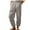 Gray, variant on Lightweight Linen Pants for Women Comfortable Ankle Pants with Solid Color Side Pockets High Waisted Comfy Everyday Wear Capri Pants Autumn Vacation Fashion Casual Pants