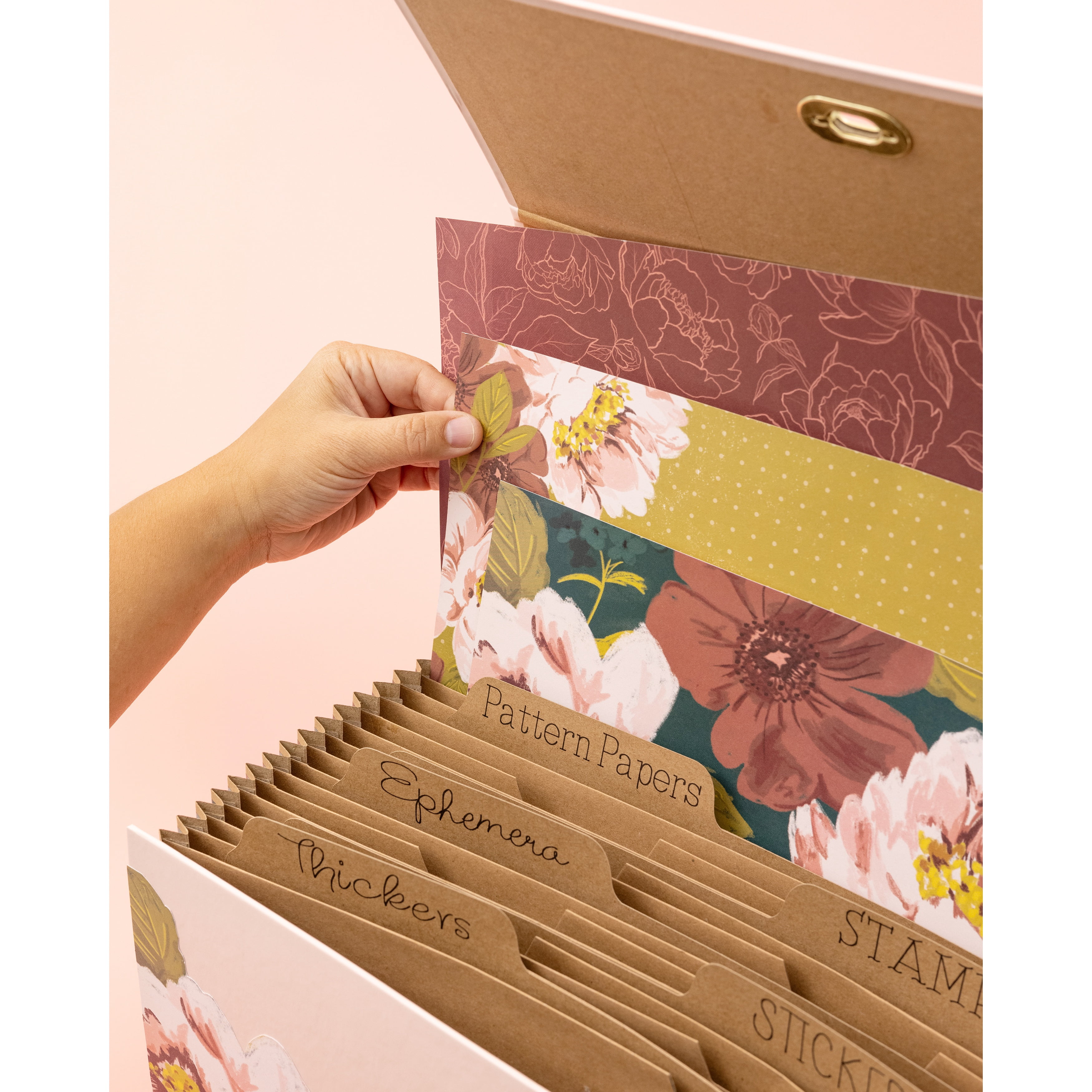 We R Accordion Paper Storage 12"X12"-Pink
