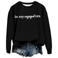 thumbnail image 4 of Women's Sweatshirt Letter Print Crewneck Regular Fit Spring Fashion Pullover Sweater Long Sleeve Fall Tops, 4 of 4