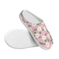 thumbnail image 3 of Rateoe Daisies Flowers Print Women's Men's Cotton Knit Slippers Lightweight Memory Foam Indoor House Shoes with Anti-Skid Sole-42/43, 3 of 7