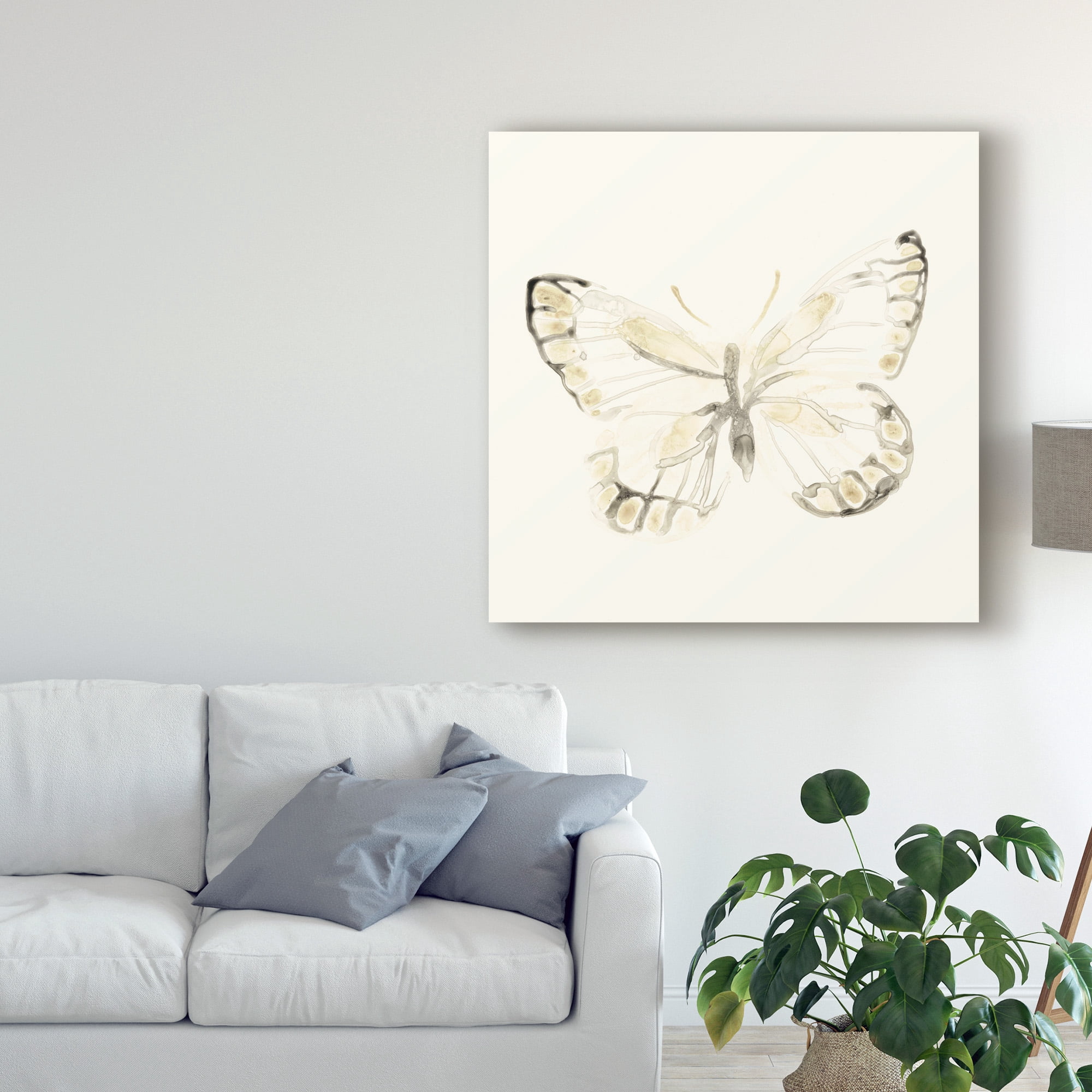 Trademark Fine Art 'Sepia Butterfly Impressions I' Canvas Art by June Erica Vess