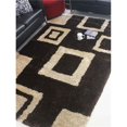 thumbnail image 1 of Rugsotic Carpets USK00001T0401A11 6 x 9 ft. Hand Tufted Shag Polyester Geometric Area Rug - Brown Beige, 1 of 1