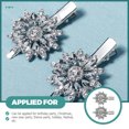 thumbnail image 3 of EeaseMX pinzas para el pelo con diamantes de imitación y flores, elegantes pasadores para el pelo para mujer, 3 of 8