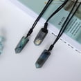 thumbnail image 3 of HOOUN 1PC Natural Labradorite Single Pointed Crystal Pendant Necklace Column Hexagonal, 3 of 9
