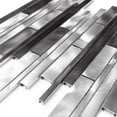 thumbnail image 3 of The Tile Life Mason Brick 12" x 12" Grigio Brushed Metal Linear Mosaic Tile 11-Piece, 3 of 7