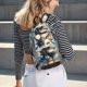 thumbnail image 5 of Balery Exotic Blue Cat Mochila Clásica Impresa Básica para Viaje, Mochila Escolar Resistente al Agua, Mochila de Lona con Correas Ajustables-Medium, 5 of 5