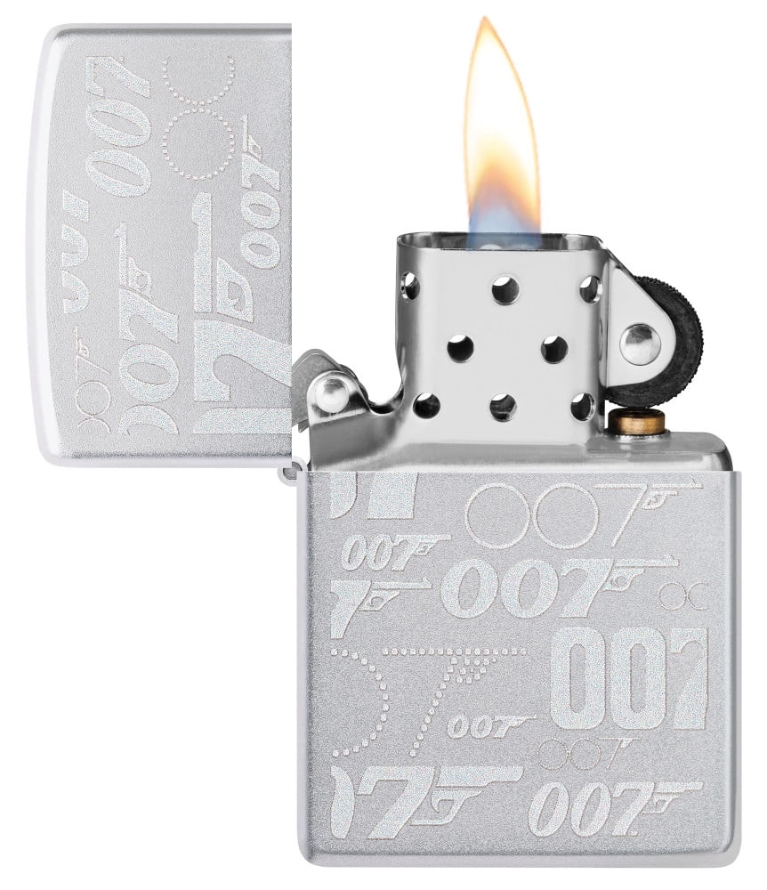 Zippo James Bond Satin Chrome Pocket Lighter