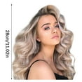 thumbnail image 2 of Long Curly Synthetic Wig Middle Part Golden Blonde Hairstyle For Women Daily Wear, 2 of 4