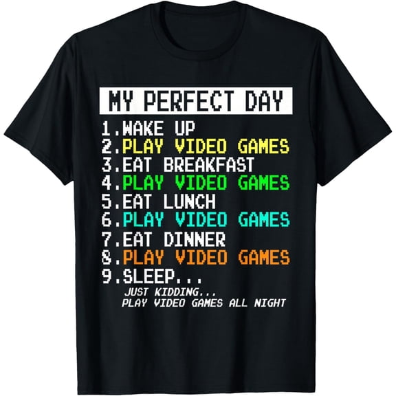 Gaming Apparel Video Game Gamer Funny Humor T-Shirt, Black Comfortable Breathable Soft Tee, Gift for Men