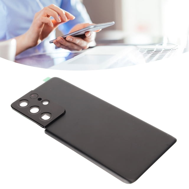 Replacement Back Cover Glass, Stable Tool Kit Phone Rear Glass Door Pre Cut Tape for S21 Ultra 5G Black,Silver