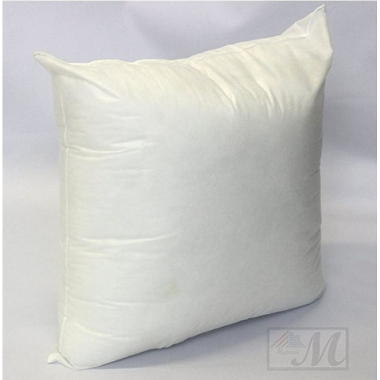 Mybecca Set of 4 - 18 x 18 Premium Hypoallergenic Stuffer Pillow Insert Sham Square Form POLYESTER, Standard / White - Made in USA