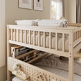 thumbnail image 6 of Leumius Full over Full Bunk Bed with Integrated Shelving, Color-Changing Lights and Pegboard for Boys Girls Beige, 6 of 9