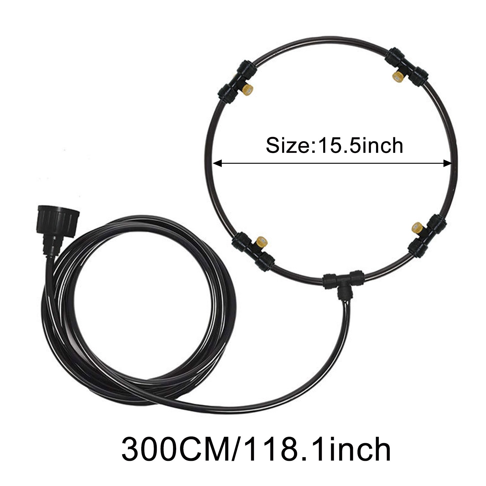 Fonwoon Outdoor Misting Fan Kit for Patios Misting Hose Cooling System