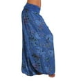 thumbnail image 4 of XIAOCHA Womens Harem Pants Flowy Printed Wide Leg Harem Pants Boho Style High-Waisted Loose Fit Casual Trousers Vacation Beach, 4 of 4