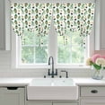 thumbnail image 4 of St. Patrick's Day Tie Up Curtains 45 Inches Long, Kitchen Window Curtains Over Sink, Green Shamrock Gingerbread Man Gold Coin Small Window Curtains Shade Balloon Curtains Valances for Bedroom 34"x45", 4 of 8