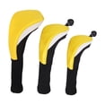 thumbnail image 3 of 3 piezas de fundas para palos de golf shamjiam resistentes al desgaste con etiqueta de número intercambiable Amarillo, 3 of 8