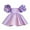 Purple, variant on Sngxgn Girls Long Sleeve Stretchy Dress A line Twirly Skater School Party Dress(Yellow,100)