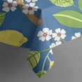 thumbnail image 4 of Yellow Lemon Fruit Flowers Blue Pattern Rectangle Tablecloth 60"x102",Waterproof Polyester Rectangle Table Cloth, Wipeable Spillproof Polyester Tablecloth for Dining, Camping, Indoor and Outdoor, 4 of 6