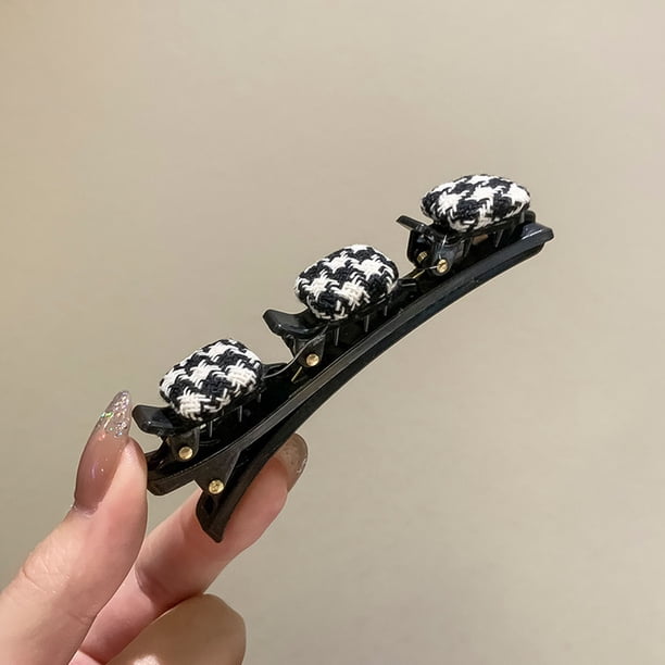 Fiudx Horquilla, Elegante Accesorio para Coleta, Elegante Diadema de Satén para El Pelodesordenado, Estilo Invernal, para Uso Escolar Femenino, Cambio de Peinado Rápido, Diseño de Material Cálido.