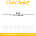 thumbnail image 3 of CUB CADET 783-1297-0637 Deck Skirt 38" LT Mfg. H Date 2146 2138 213 179 1525, 3 of 6