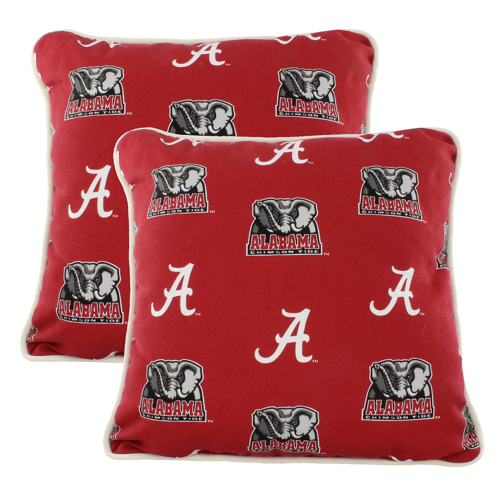 Alabama Crimson Tide College Covers Indoor Or Outdoor Decorative Pillow Pair 16 In X 16 In Walmart Com Walmart Com