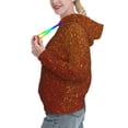 thumbnail image 2 of Salouo Orange Glitter Pattern Hoodie Sweatshirts for Women, Autumn Pullover Hoodie Workout Sweat Women's Long Sleeve Preppy Sweatshirts-XX-Large, 2 of 7