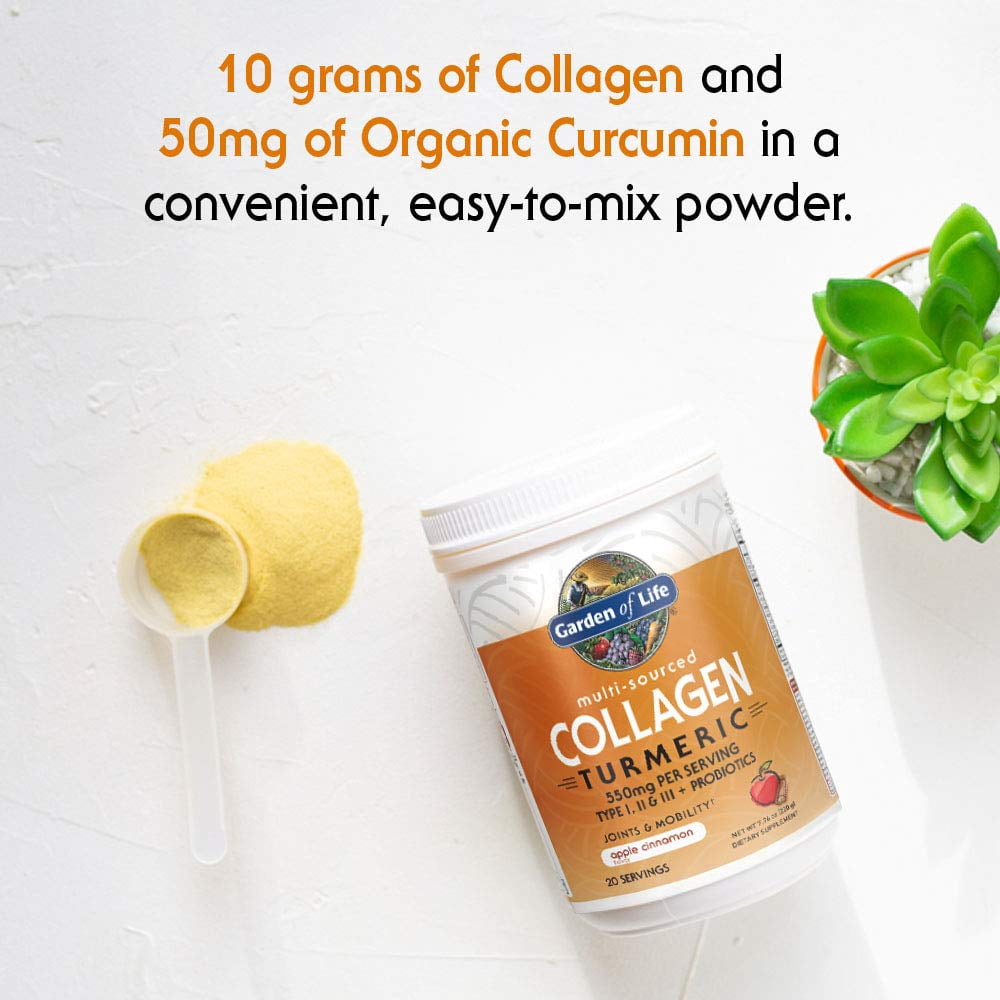 Garden of Life Multi-Sourced Collagen Turmeric, Apple Cinnamon, 20 Servings