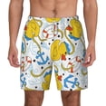 thumbnail image 2 of Picia Ducks and Anchors pattern Mens Swim Trunks with Compression Liner Stretch Beach Shorts Quick Dry with Zipper Pockets No-Chafing Board Shorts-X-Large, 2 of 9