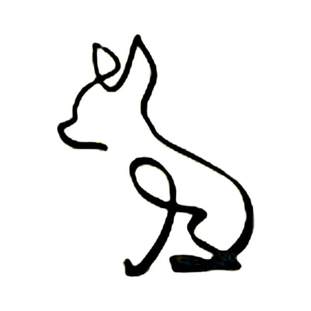 Escultura de perro de hierro forjado, estatua, adorno para oficina, escritorio y dormitorio. D