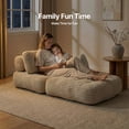 thumbnail image 5 of Home Folding Sofa Bed, Portable Boneless Convertible Floor Couch for Adult W/Pillow Sleeper Sofa & Back Support, Foldable Chair Bed Mattress Comfort Floor Sofa Sleeper for Living Room,Beige,Single, 5 of 9