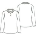 thumbnail image 3 of Classroom School Uniforms Adult Long Sleeve Fitted Interlock Polo CR854X, 3 of 3