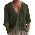 thumbnail image 1 of Camisas Para Hombre Hombres Otoño E Invierno Moda Casual A Cuadros Cuadrado Solapa Bolsillo Sin Capucha Clip De Sujeción Chaqueta De Algodón Top (Green, XXL), 1 of 7