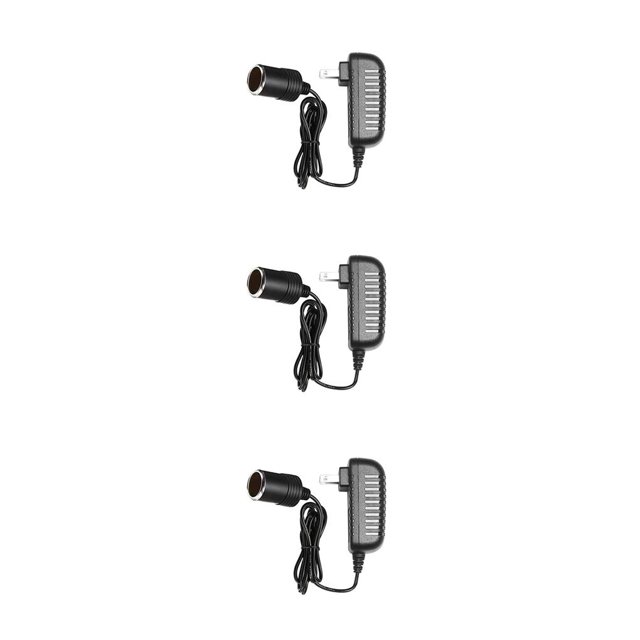 sweethay Encendedor de coche Enchufe AC a DC Convertidor Adaptador de corriente Enchufe de EE. UU. enchufe de EE. UU. 3piezas sweethay CBP225728