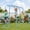 Sky blue, variant on LeisureStar Kids Monkey Bars Jungle Gym, Metal Outdoor Climbing Frame & Playground Equipment for Backyard, Sky Blue
