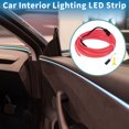 thumbnail image 2 of Unique Bargains 3 Meter EL Wire Cable LED Glow String Light Car Lighting Strip Flexible Neon Light for Car Decoration Battery Box(3V) Pink, 2 of 7
