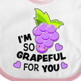 thumbnail image 4 of Inktastic Im So Grapeful for You with Cute Grapes Boys or Girls Baby Bib, 4 of 4